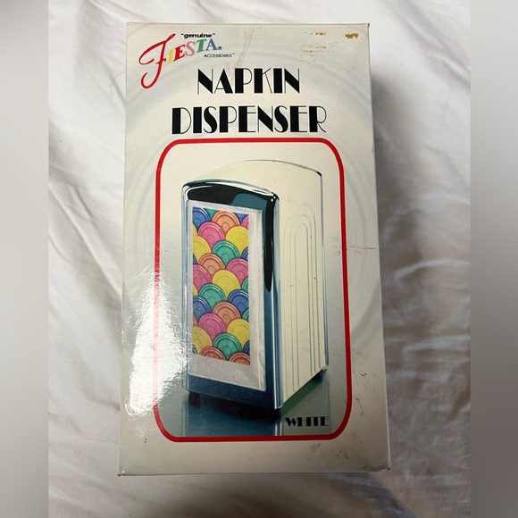 Fiestaware White Napkin Dispenser new in box  white - Picture 1 of 3